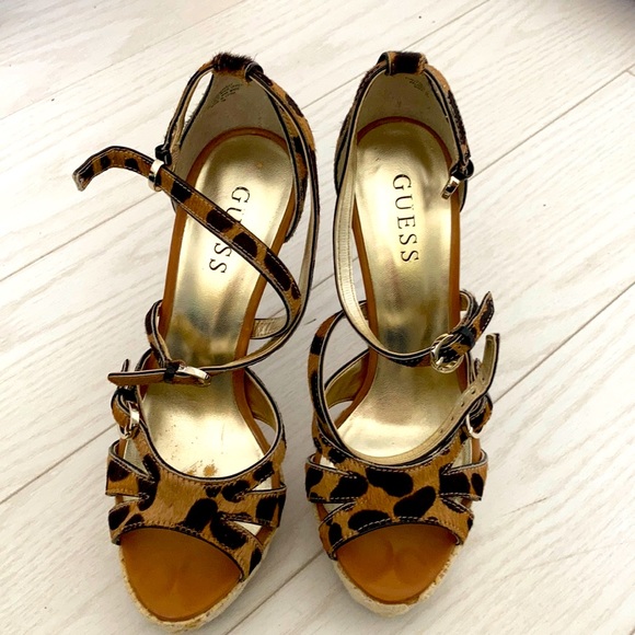 Guess Shoes - GUESS animal print platform heels